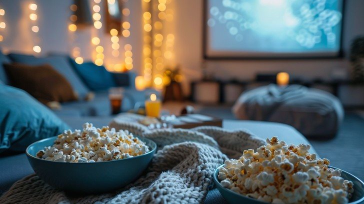 Yerde film gecesi hazırlığı